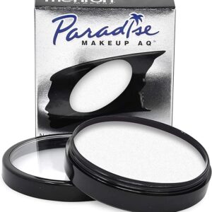 Mehron Makeup Paradise Makeup AQ Pro Size I Face & Body Painting, Special FX, Beauty, Cosplay, and Halloween | Water Activated Face Paint & Body Paint 1.4 oz (40 g) (White)