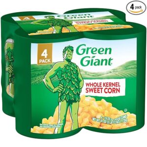 Green Giant Whole Kernel Sweet Corn, 4 Pack of 15.25 Ounce Cans